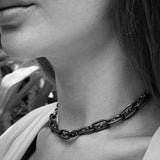 Double Mix  Link handmade 925 Silver choker - Alkemi Designs