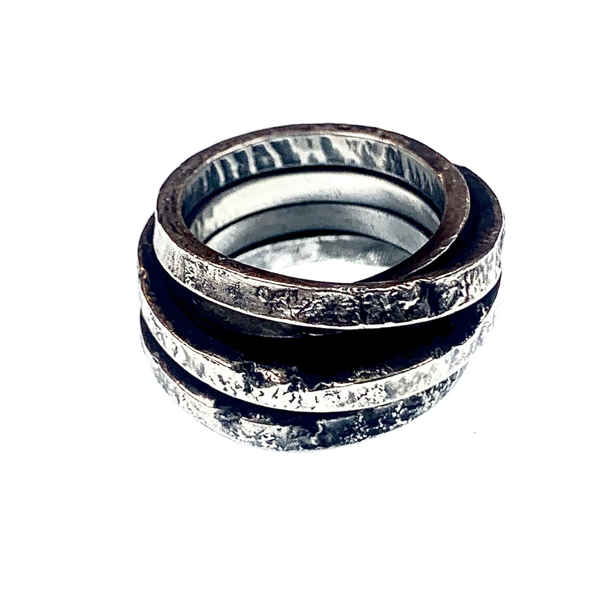 【MEJURI】日本未入荷☆14K スリム Twist Ring 1.00CTW 14K YG/WG Mined Diamond Inter Twisting Ring | The