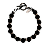 Lava stone handmade bracelet with 925 sterling silver spacer - Alkemi Designs