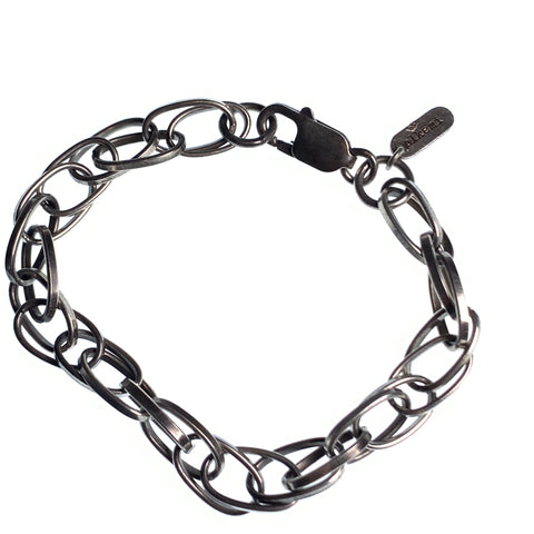 Double Link handmade 925 Silver bracelet - Alkemi Designs