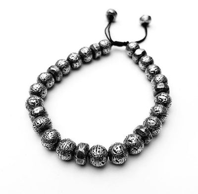 Solid sterling silver beads top