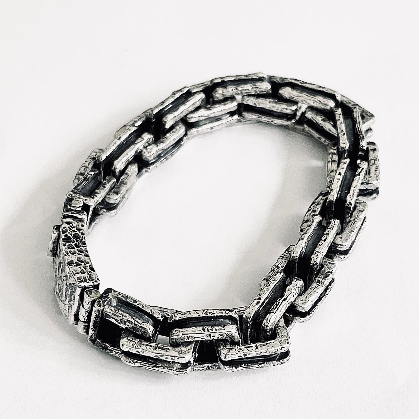 Extra Large Links Bracelet. Solid Silver heavy bracelet from Extra Large Links Bracelet. Solid Silver heavy bracelet from